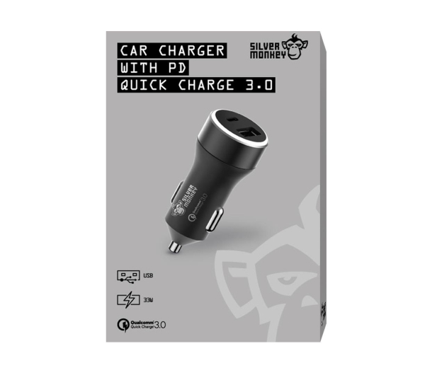 Silver Monkey Ładowarka samochodowa USB-C, 3A, PD, QC 3.0 - 487142 - zdjęcie 5